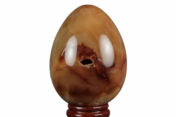 Colorful, Polished Carnelian Agate Egg - Madagascar #219017